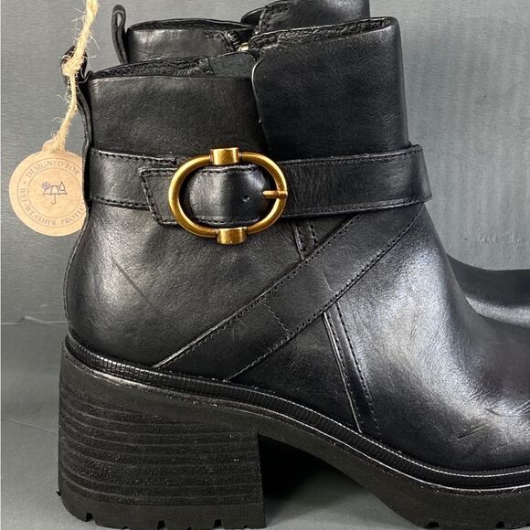 Sofft Jenine Women's black leather waterproof platform comfort booties size 10 - Picture 3 of 12